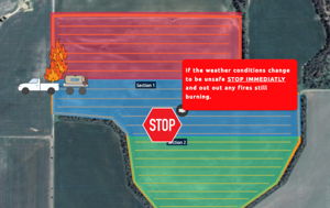 SpaceDraft example of safe crop burn offs