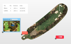 Golf course shot planner