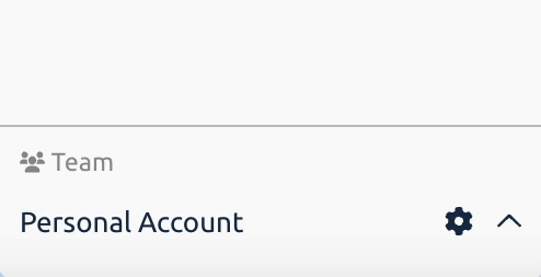 Use the Teams panel to switch between accounts.