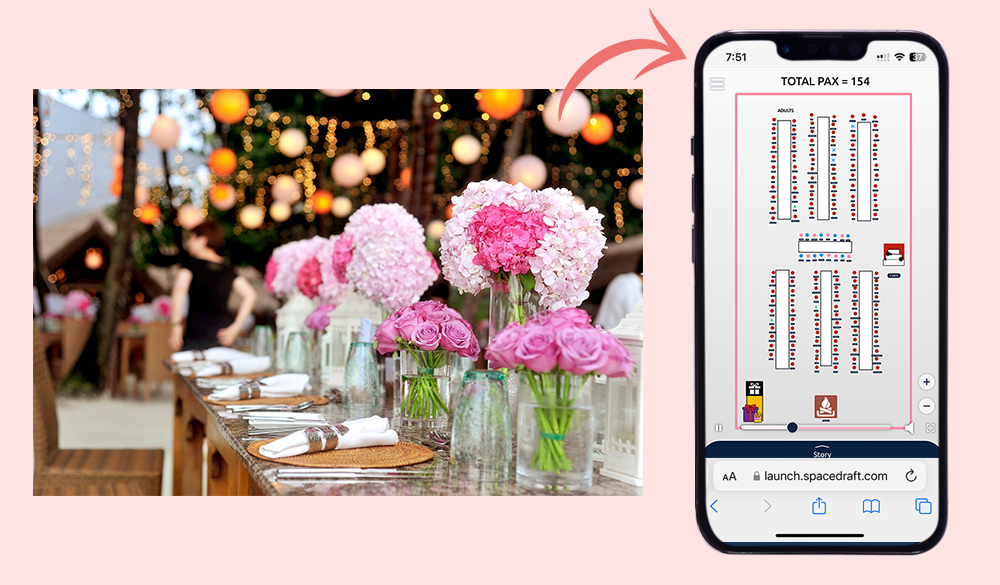 Use SpaceDraft for your wedding seating plan.